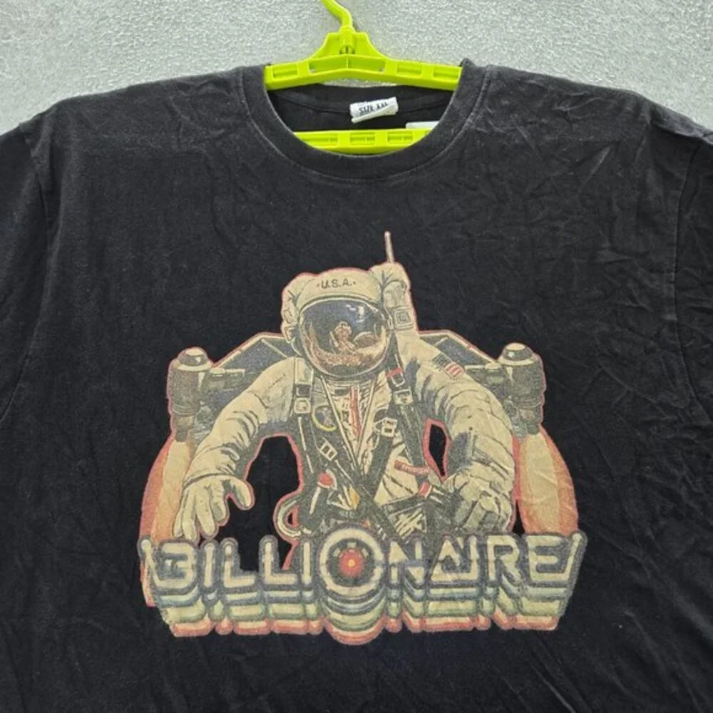 Billionaire Boys Club Men Shirt 2XL‎ Black Logo Astronaut Graphic Tee READ